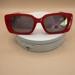 Juicy Couture Ivor Red Rectangular Sunglasses 100% UV Protection 0214292311 NEW